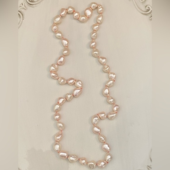Vintage Light Pink Faux Pearls - Picture 2 of 12